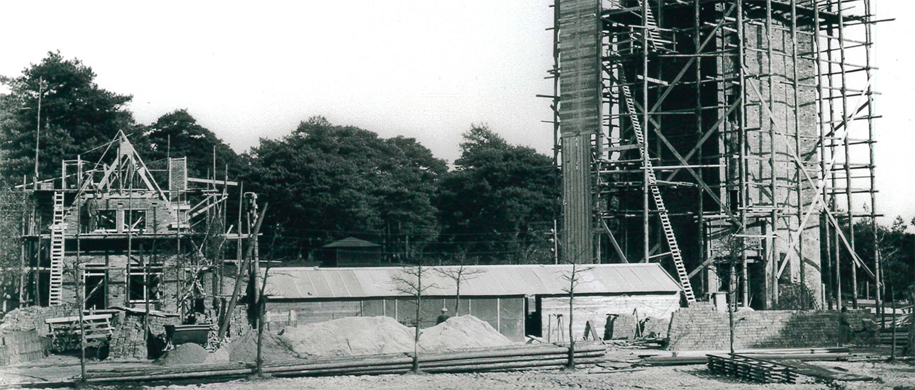 De bouw van de watertoren van Bilthoven